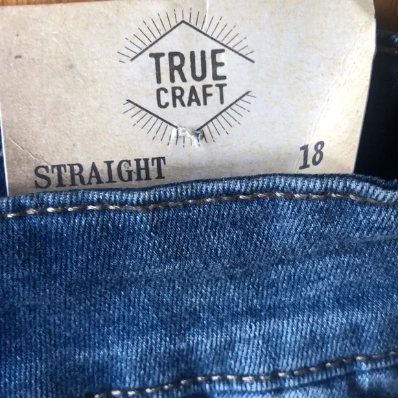 NWT True Craft Original Handcrafted Southern Design Jeans 18 curvy dark blue - Picture 6 of 12